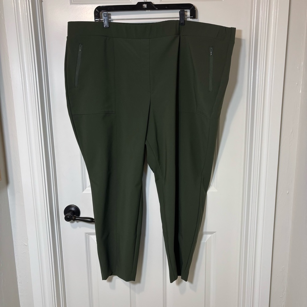 Lane Bryant Women's Green Pull On Stretch Pants Size 28